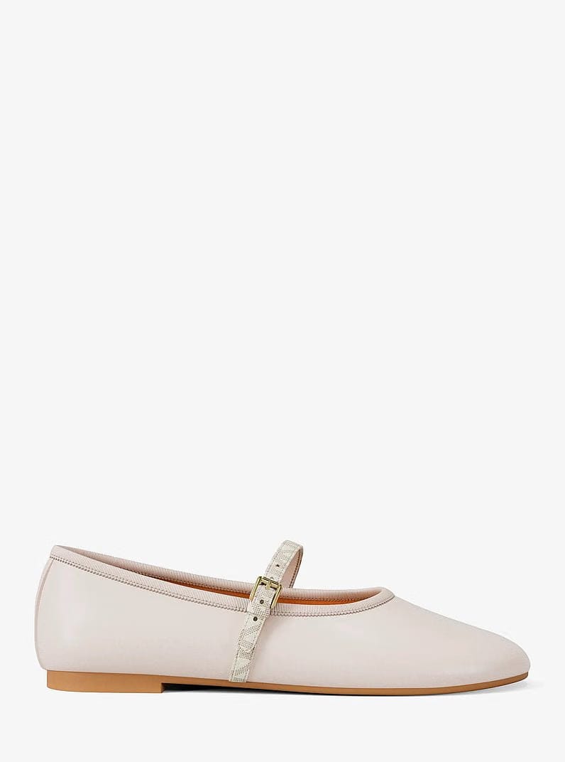 Michael Kors Phoebe Signature Logo Trim Ballet Flat