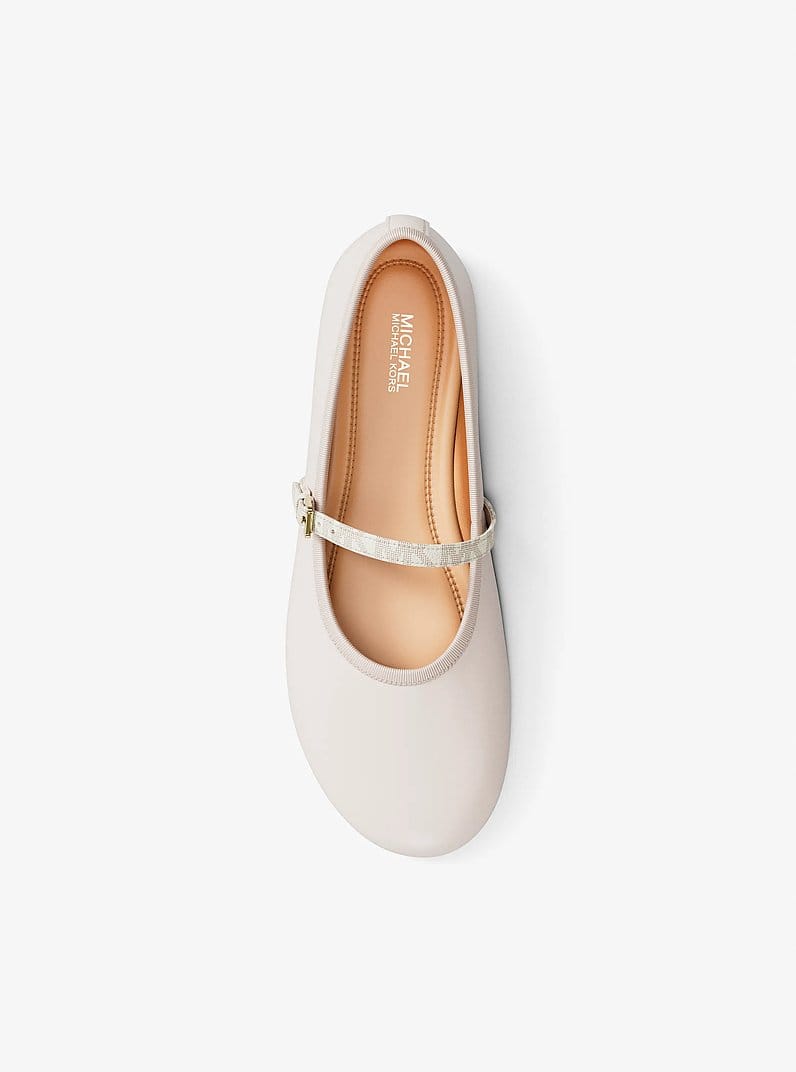 Michael Kors Phoebe Signature Logo Trim Ballet Flat