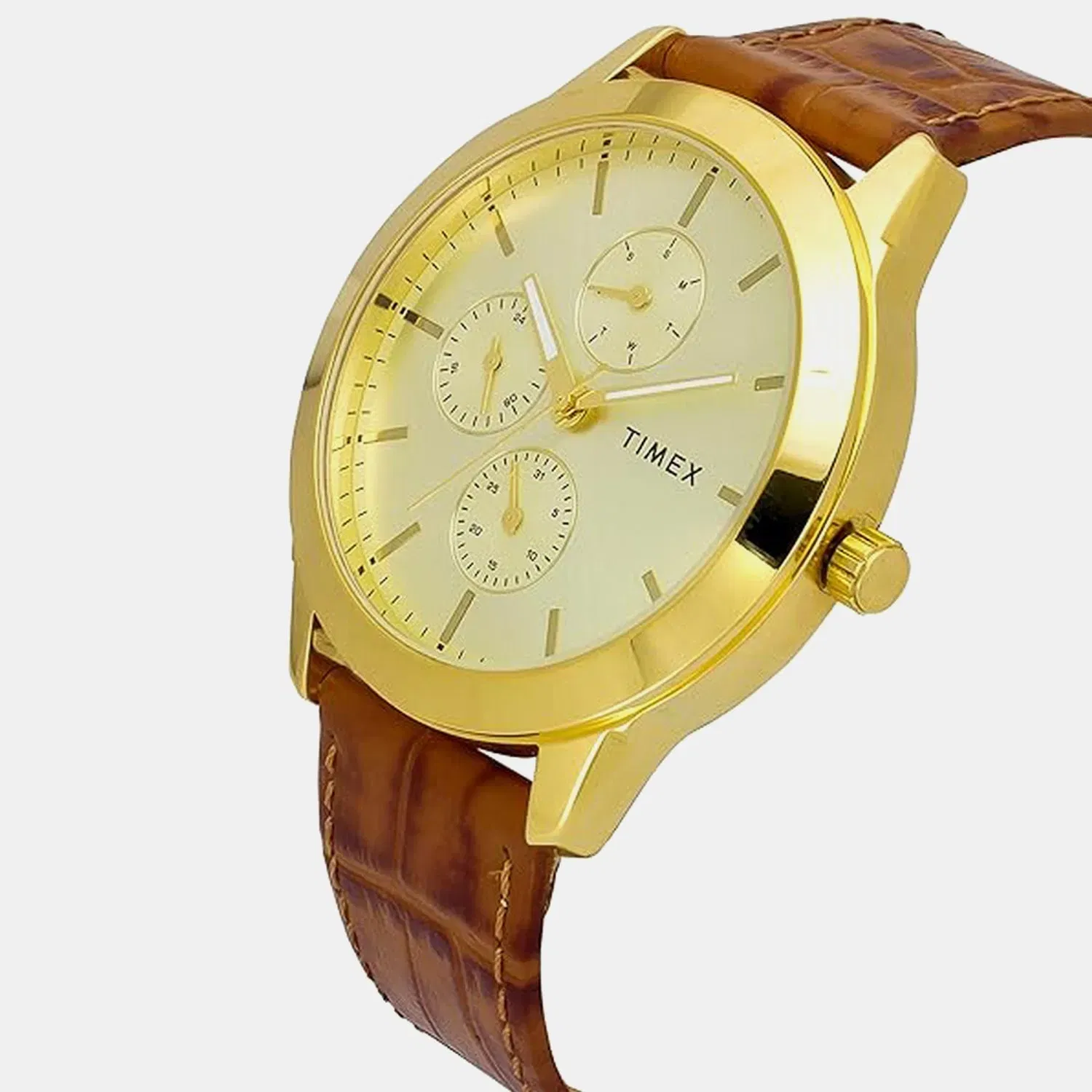 Timex Trendline Men Quartz Dial Multi-Function Leather Watch Tweg18521