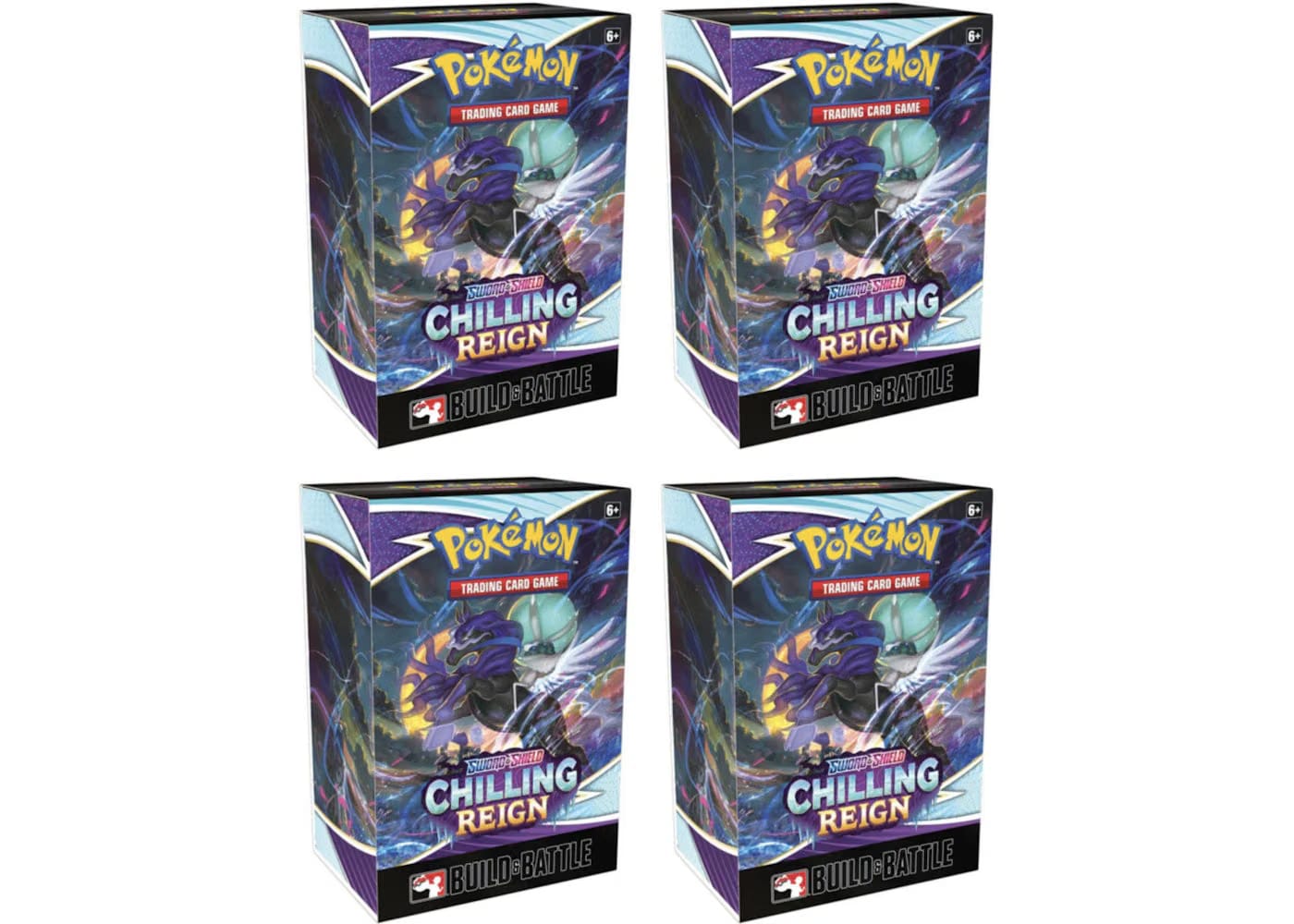 Pokemon Tcg Sword & Shield Chilling Reign Build & Battle Box 4X Lot