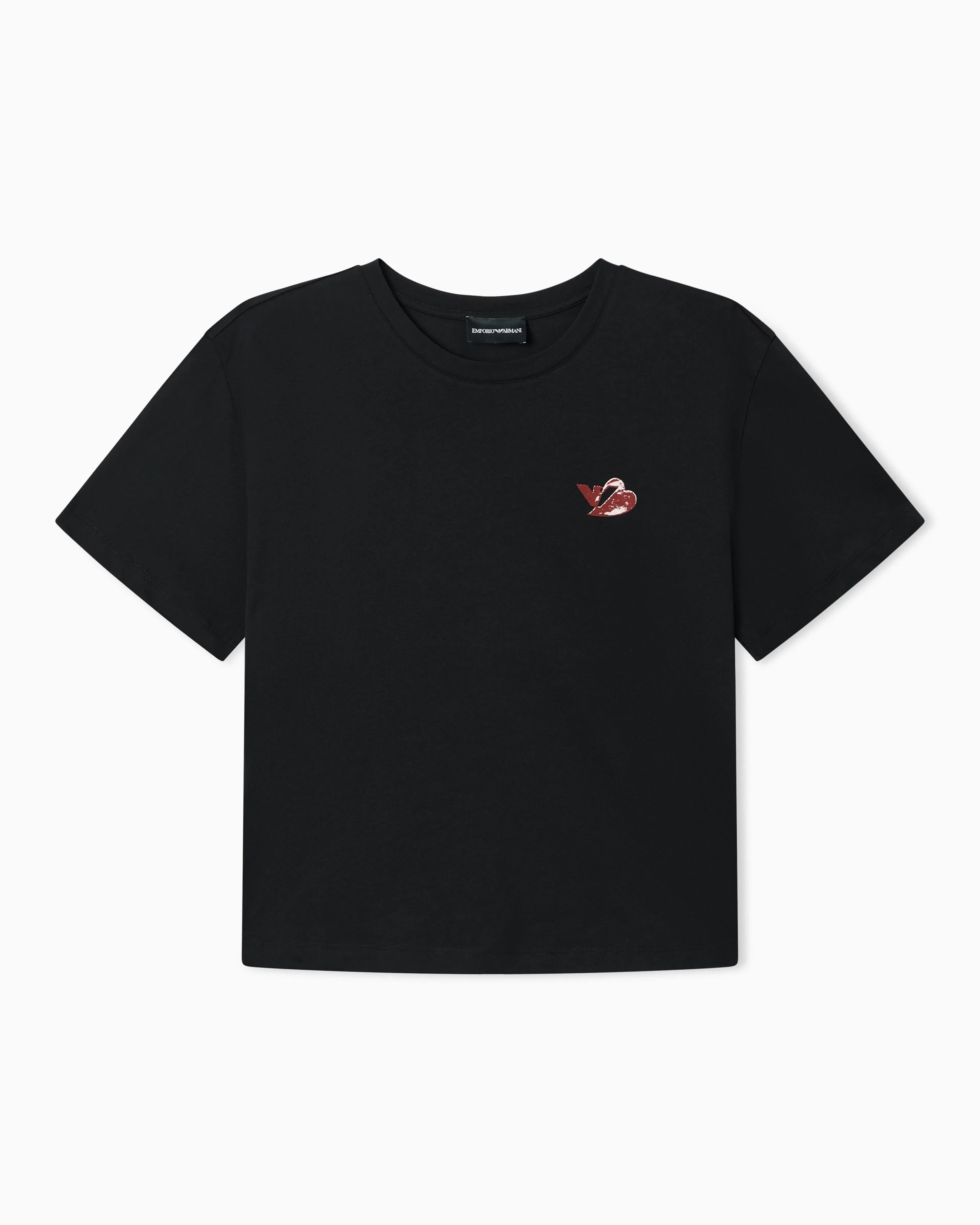 Emporio Armani Organic jersey T-shirt with logo stamp