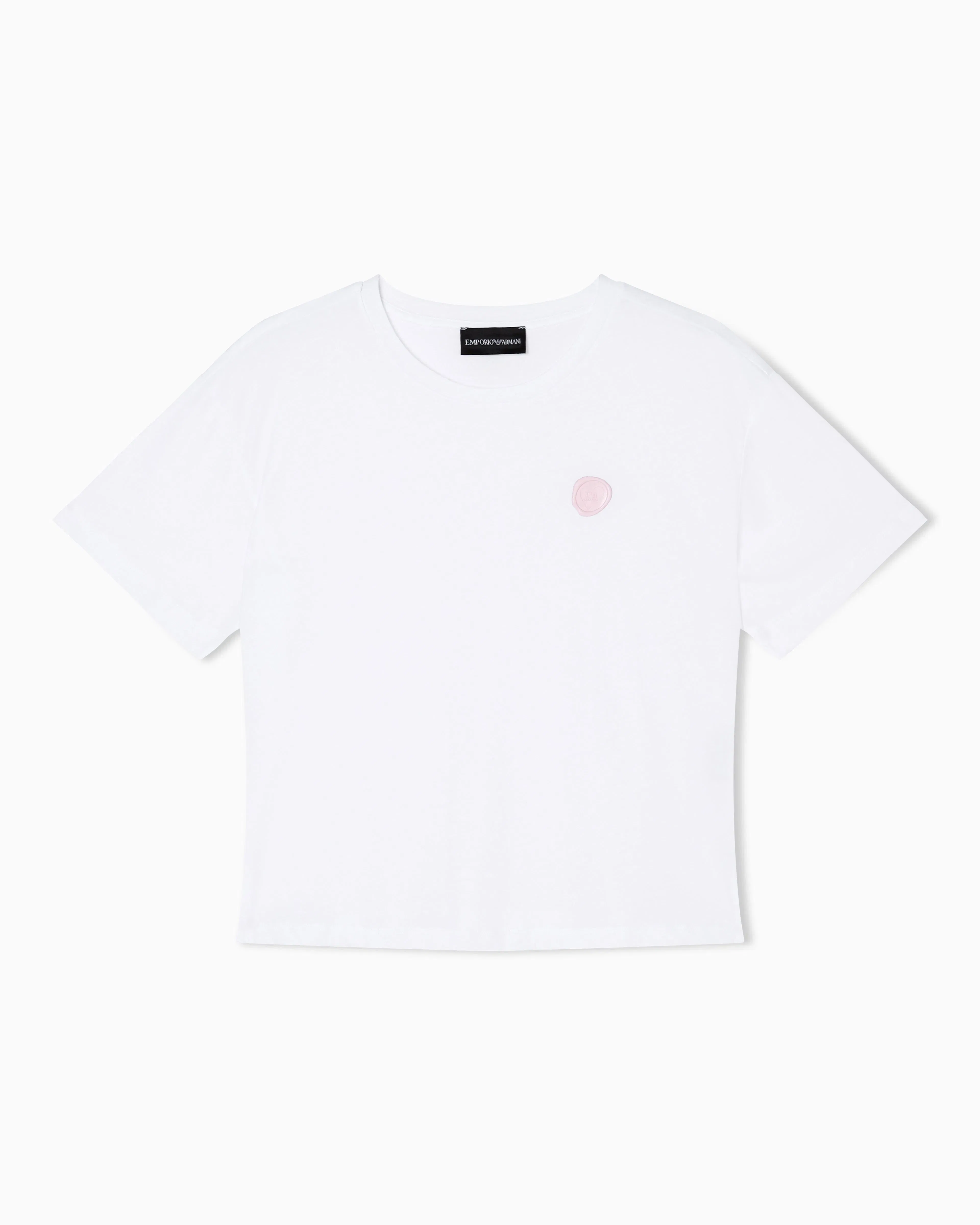 Emporio Armani Organic jersey T-shirt with logo stamp