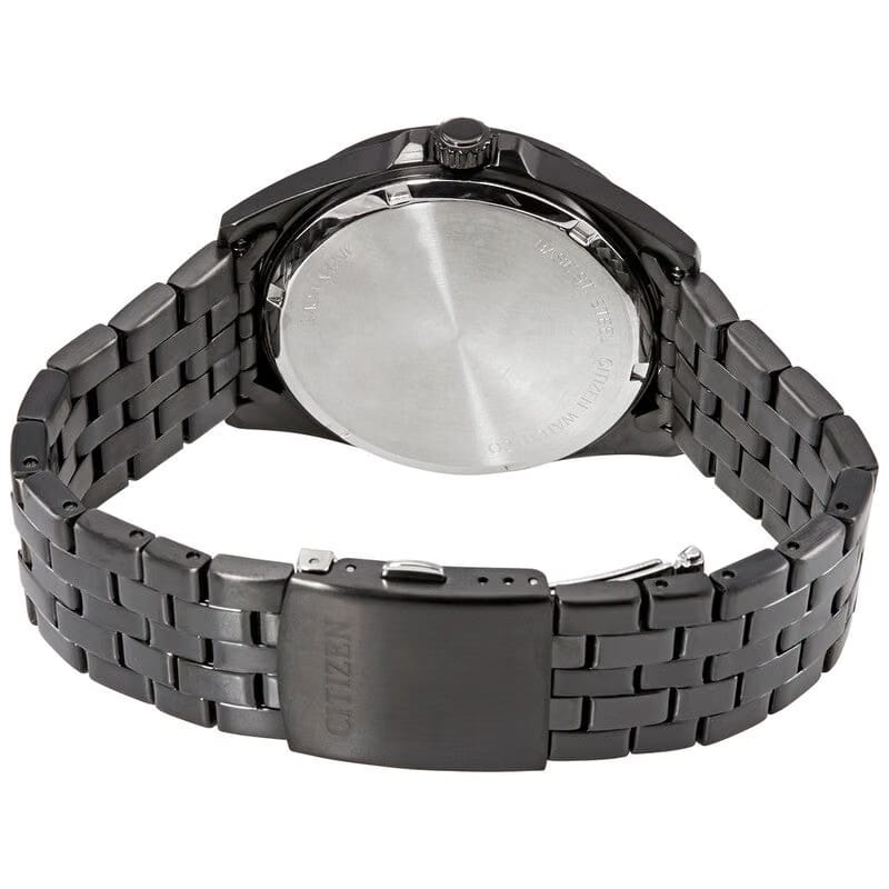 Citizen Quartz Black Dial Black-Plated Mens Watch