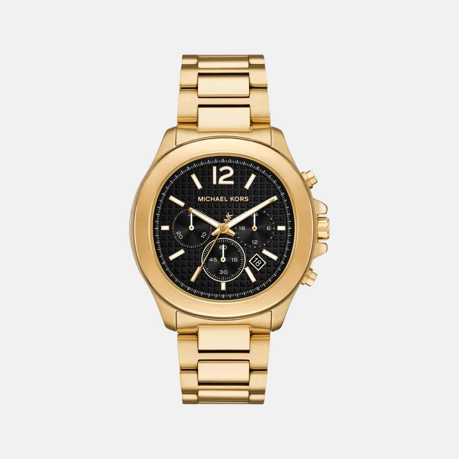 Michael Kors Sage Men Quartz Black Dial Chronograph Stainless Steel Watch Mk9192