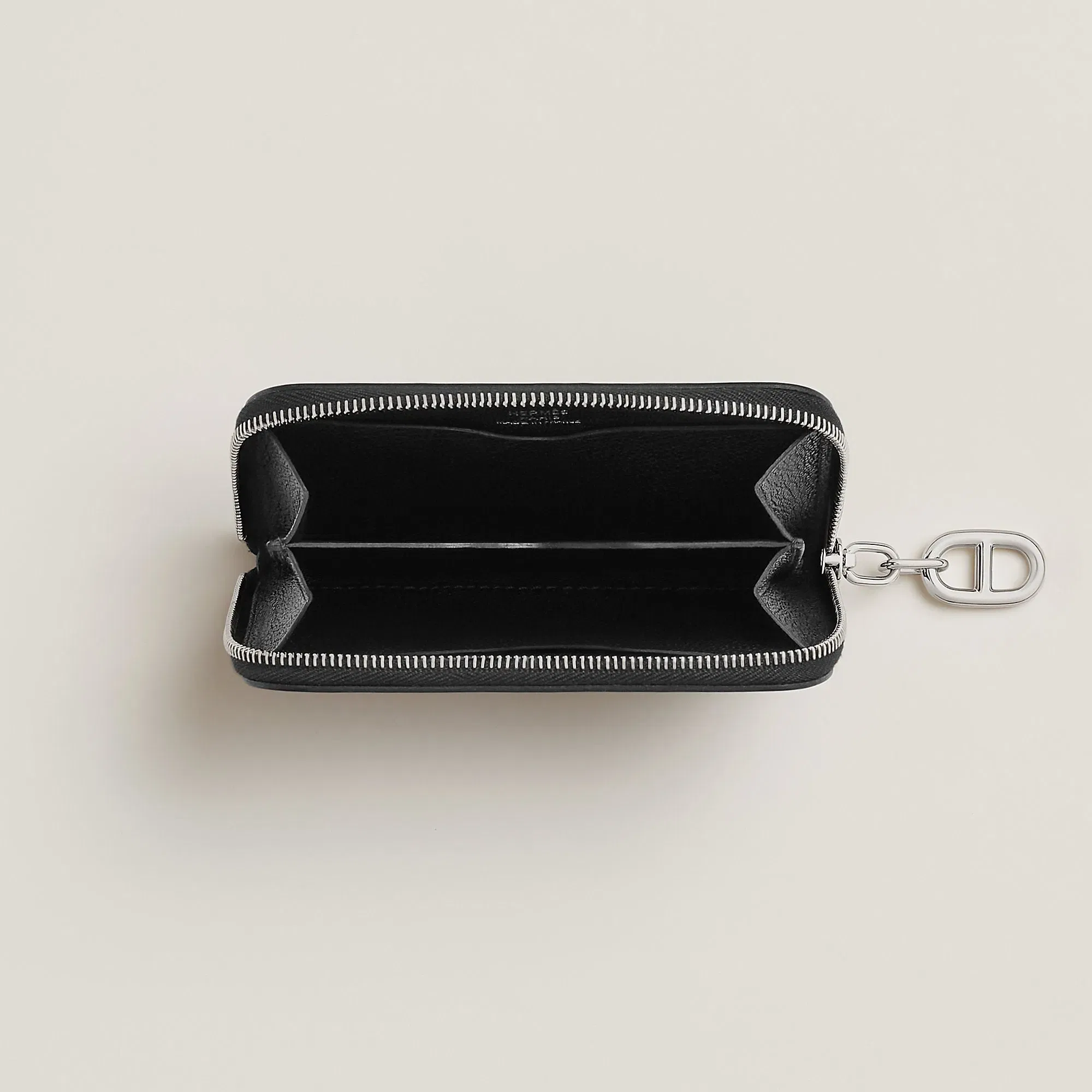 Hermes Zipengo Chaine D'Ancre Compact Card Holder Bton