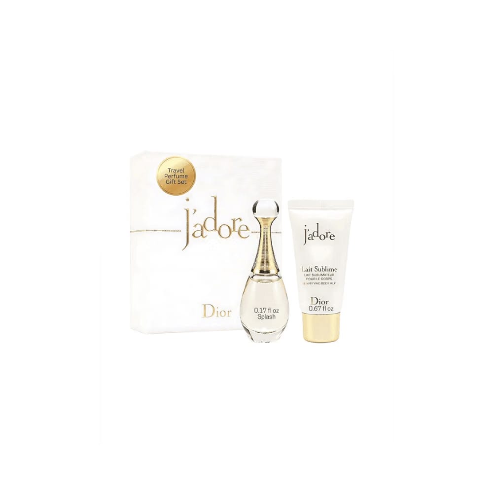 Dior J'adore Perfume for Women Mini Fragrance Gift Set EDP & Body Lotion Duo Travel Set (Perfume 10 ML / Lotion 0.34 Fl Oz)