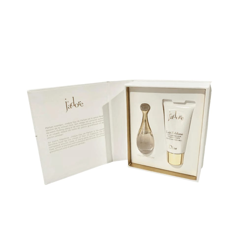 Dior J'adore Perfume for Women Mini Fragrance Gift Set EDP & Body Lotion Duo Travel Set (Perfume 10 ML / Lotion 0.34 Fl Oz)