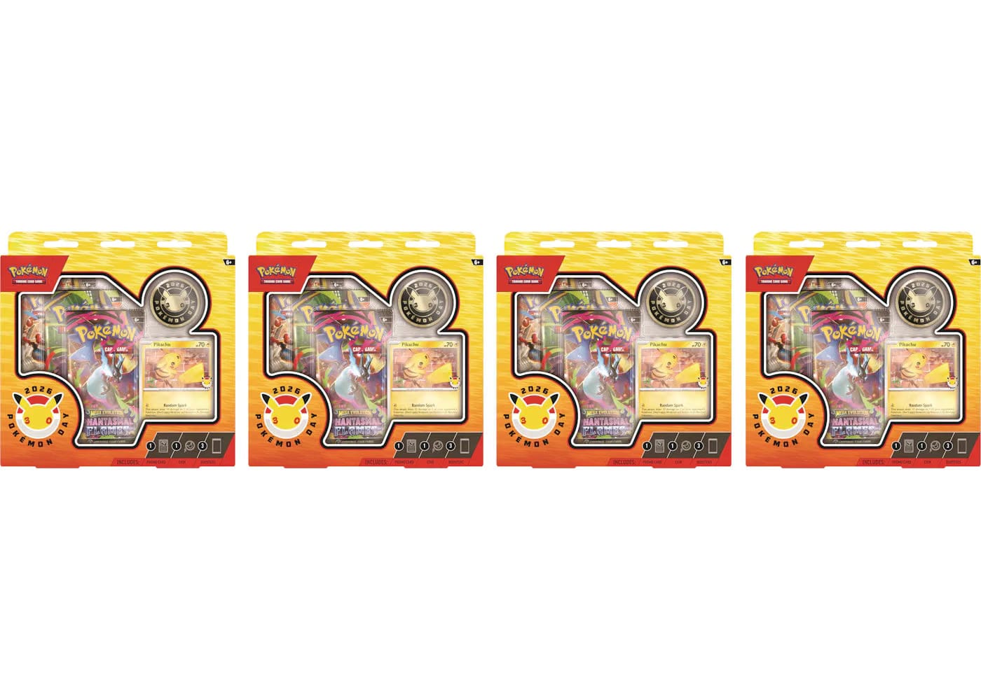 2025 Pokemon Day Pikachu Collection 4X Lot