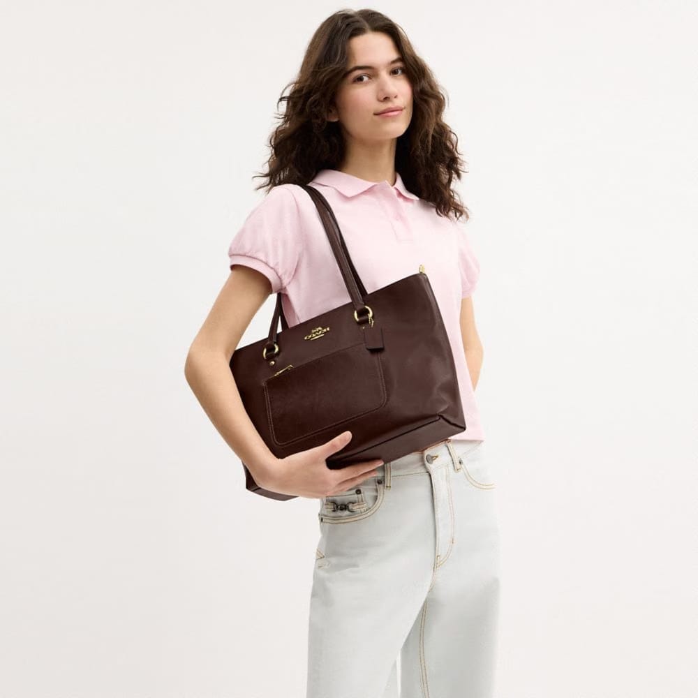 Coach Station Tote Bag Gold Maple