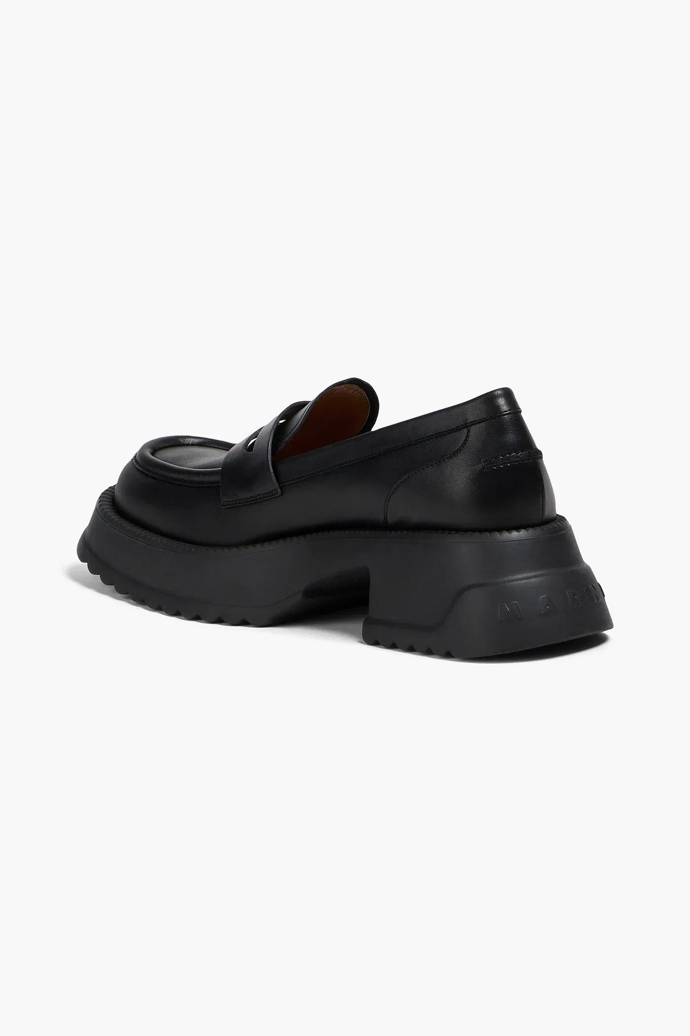 Marni Leather Platform Loafers Black Women's