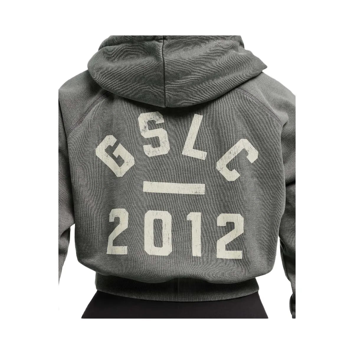 Gymshark Lifting Club 2012 Graphic Cropped Hoodie - Slate Teal/Wash