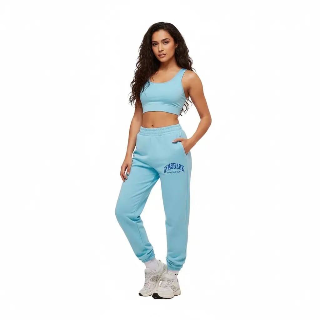 Gymshark Collegiate Graphic Joggers - Athletic Light Blue
