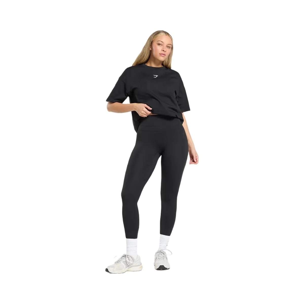 Gymshark Trace Graphic Oversized T-Shirt - Black