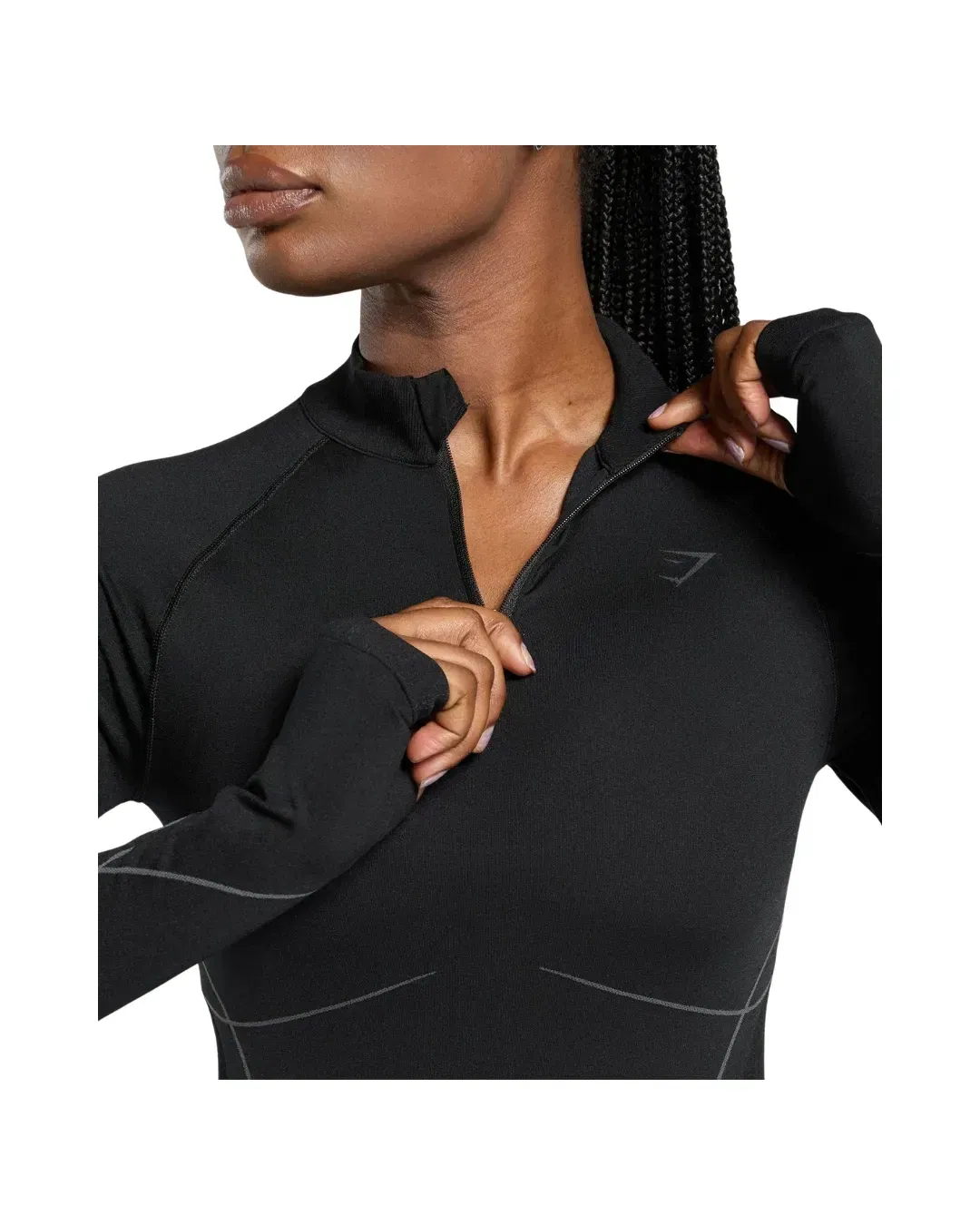 Gymshark Apex Seamless 1/4 Zip Pullover Graphite Grey