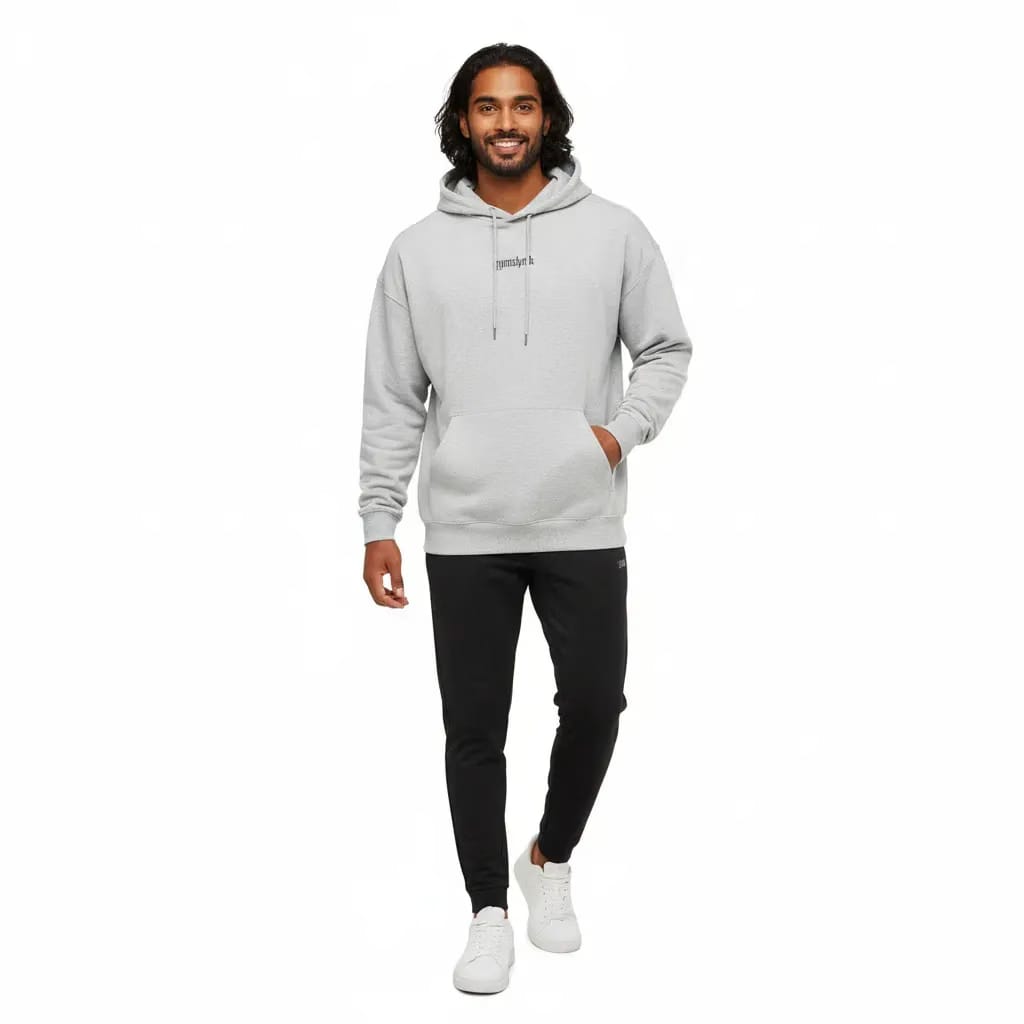 Gymshark Olde English Hoodie - Soft Grey Marl