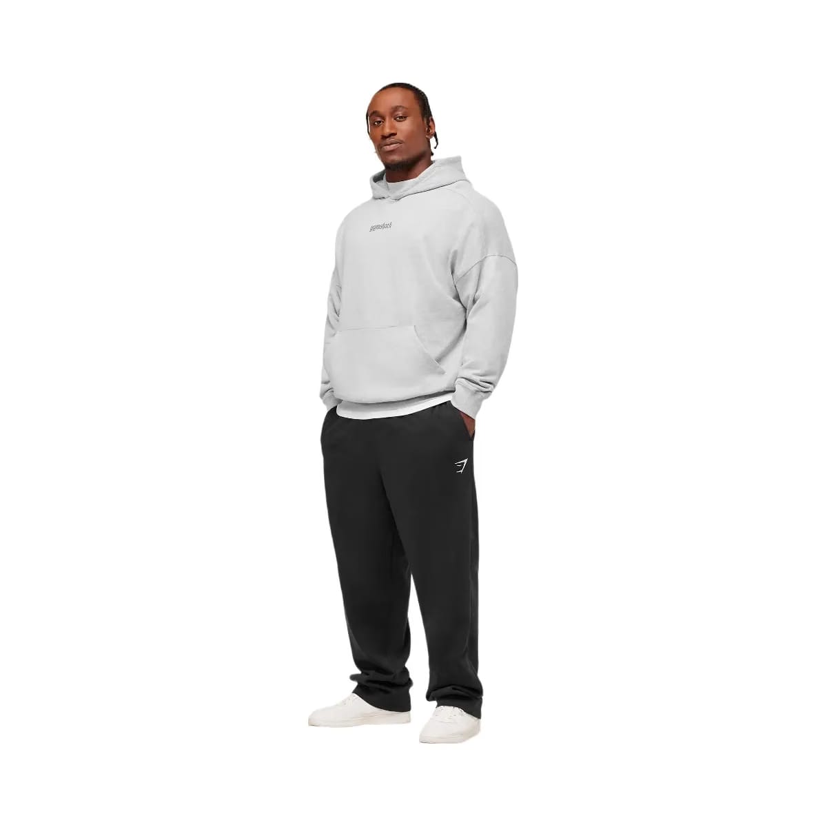 Gymshark Olde English Hoodie - Soft Grey Marl