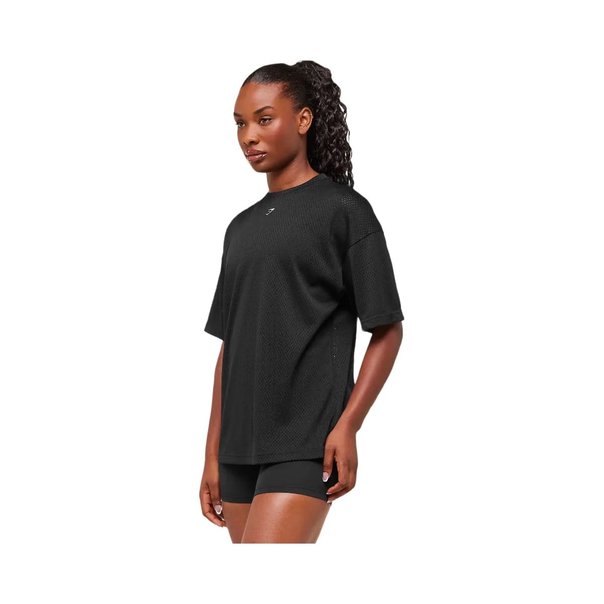 Gymshark Lifting Mesh Oversized T-Shirt - Black