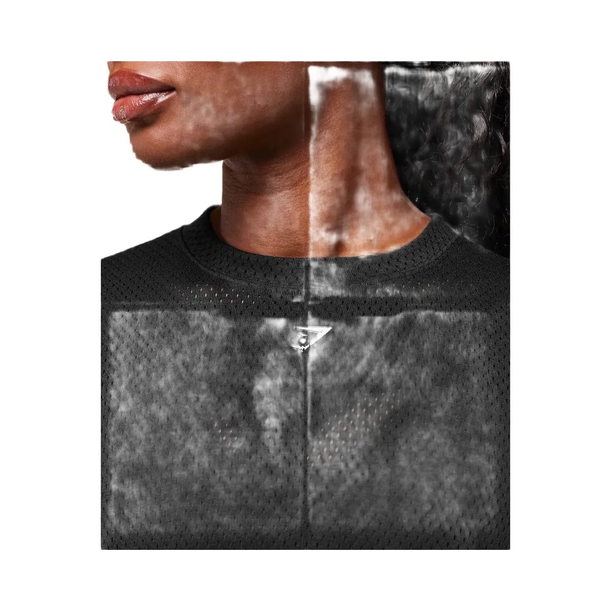 Gymshark Lifting Mesh Oversized T-Shirt - Black