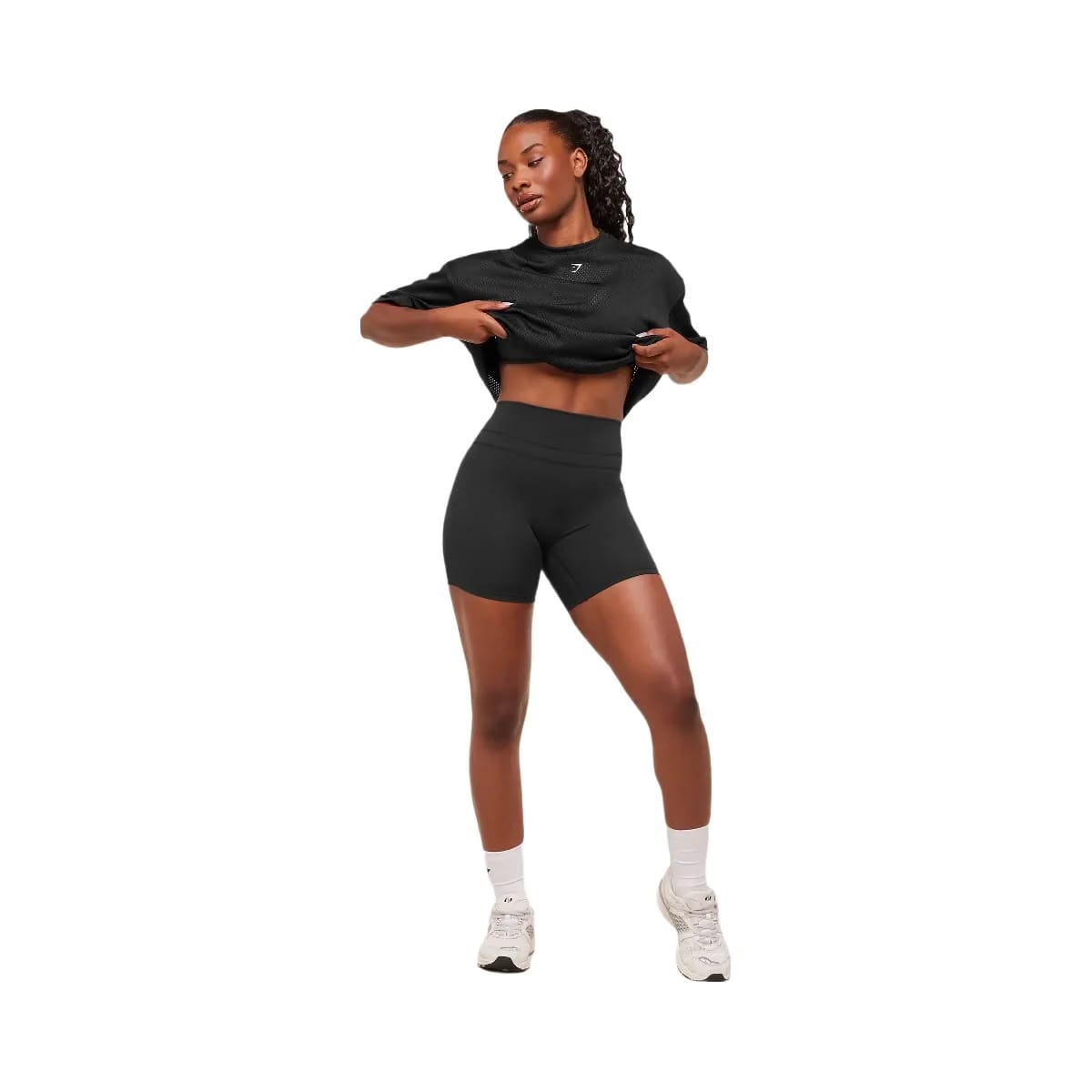 Gymshark Lifting Mesh Oversized T-Shirt - Black