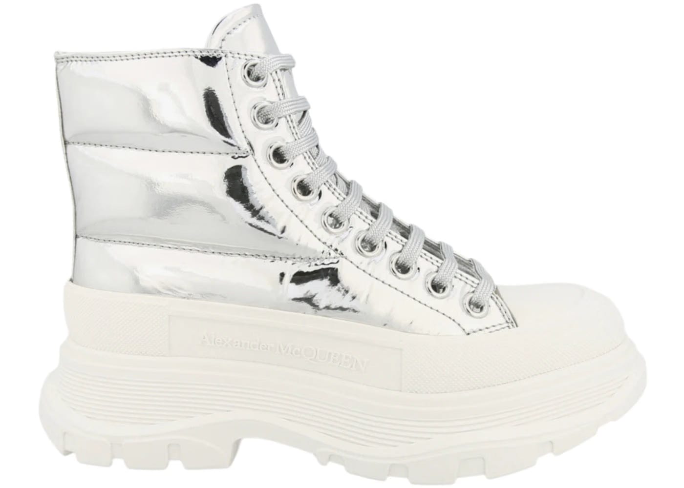 Alexander McQueen Wmns Tread Slick Boot 'Silver'