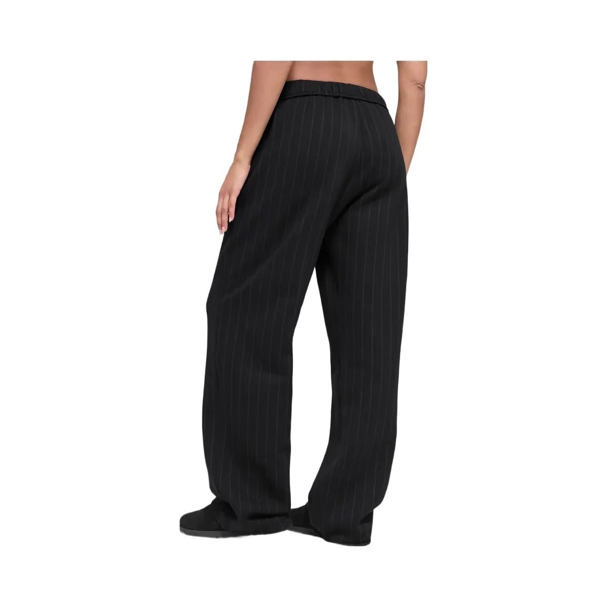 Alo Pinstripe Straight Leg Sweatpant - Black Pinstripe