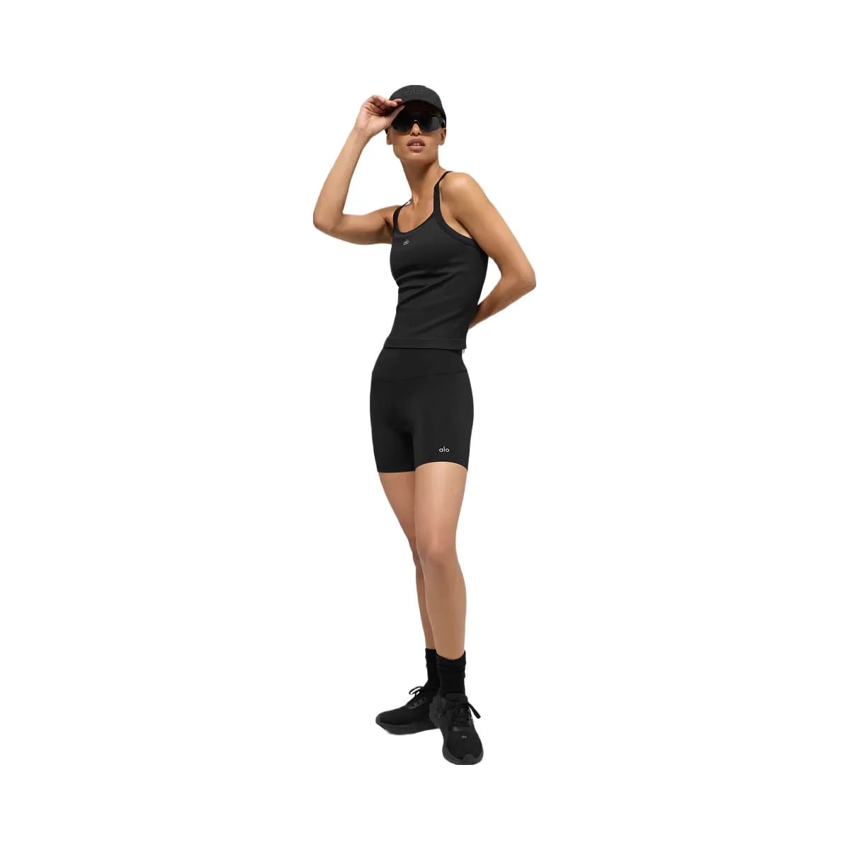 Alo Women's Seamless Ribbed Favorite Full Length Bra Tank - Black