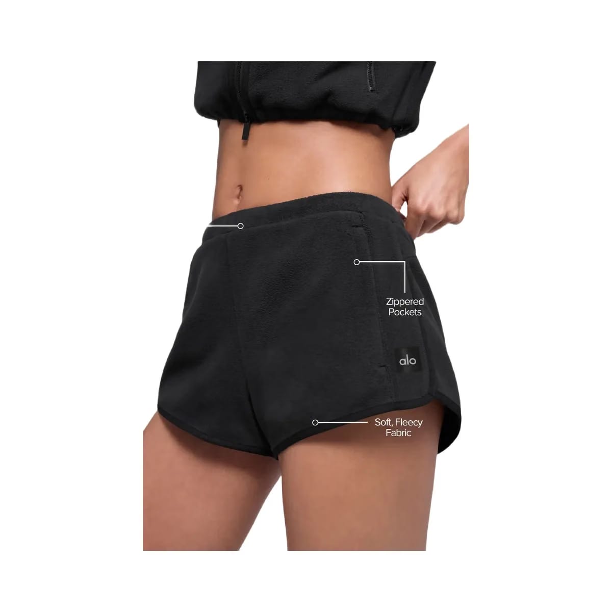 Alo Women's Polar Fleece Retreat Short - Black