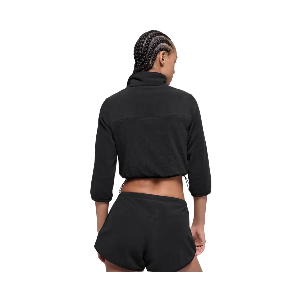 Alo Women's Polar Fleece Retreat Cropped Jacket - Black