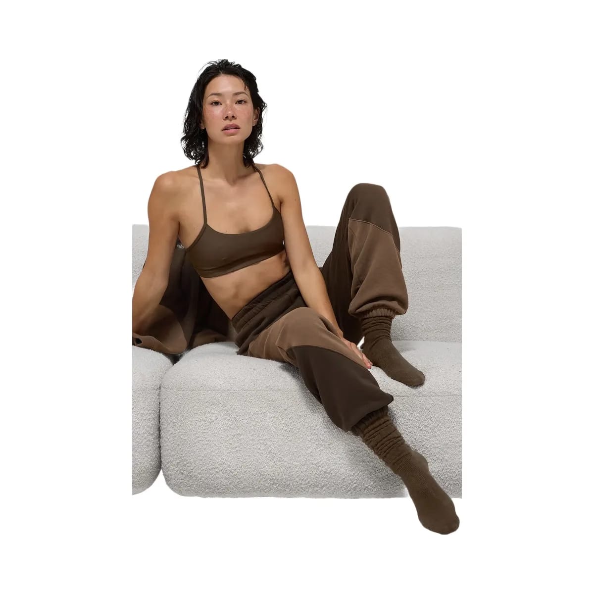 Alo Make Waves Sweatpant - Espresso Tonal