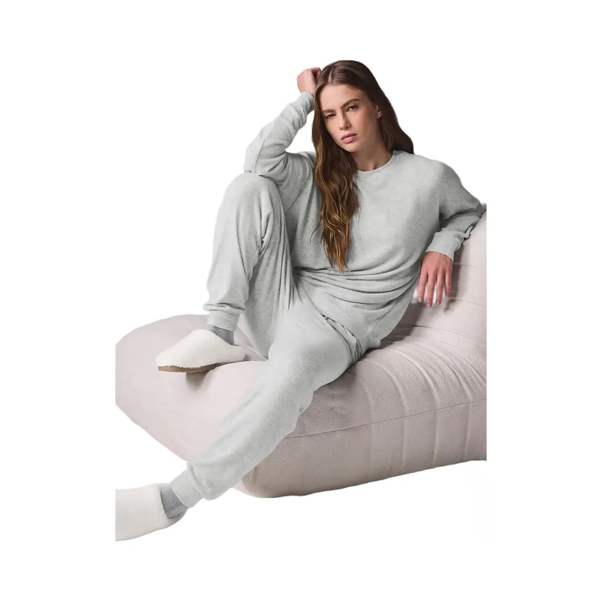 Alo Women's Soho Sweatpant - Athletic Heather Grey