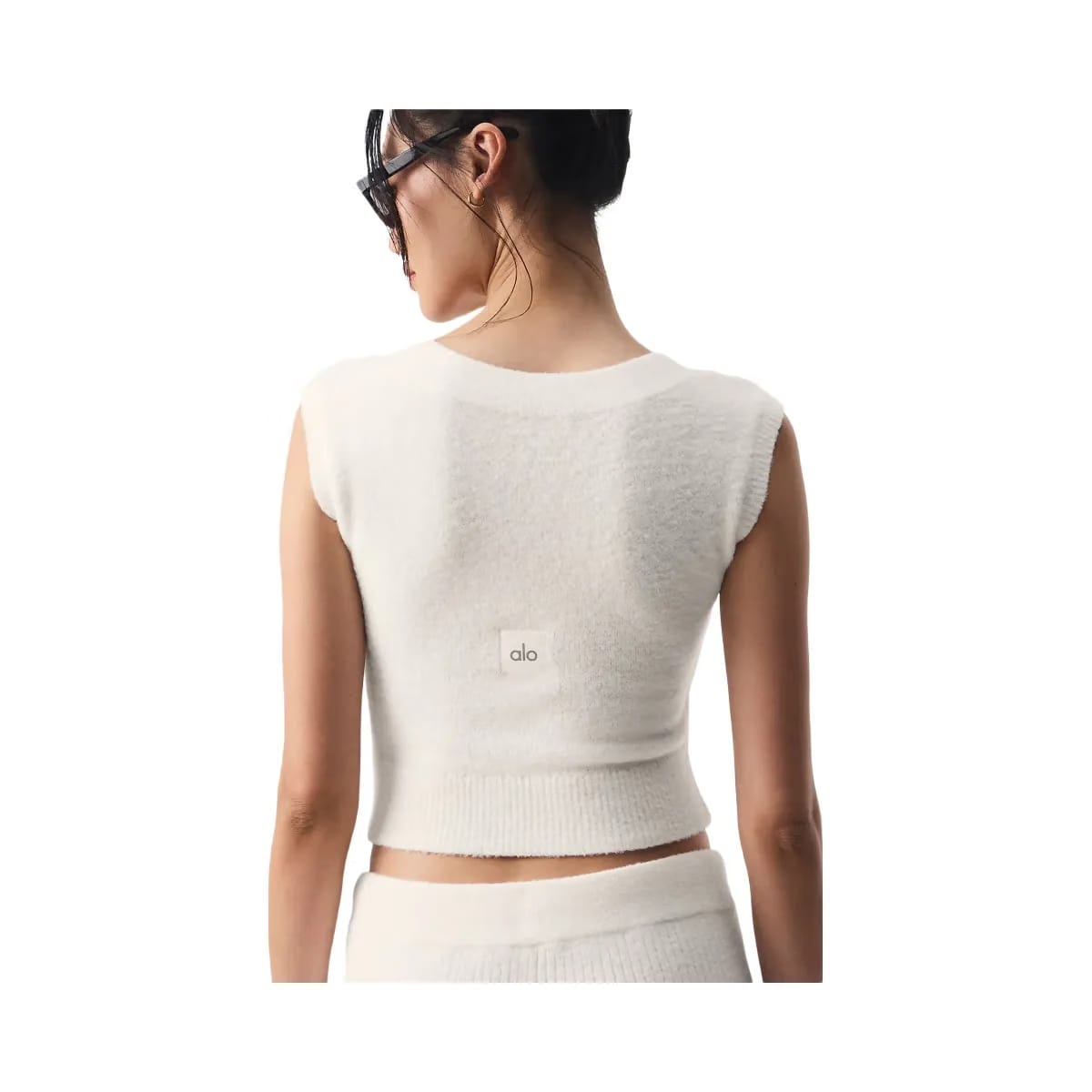 Alo Women's Snuggle Up Sweater Short Sleeve - Ivory