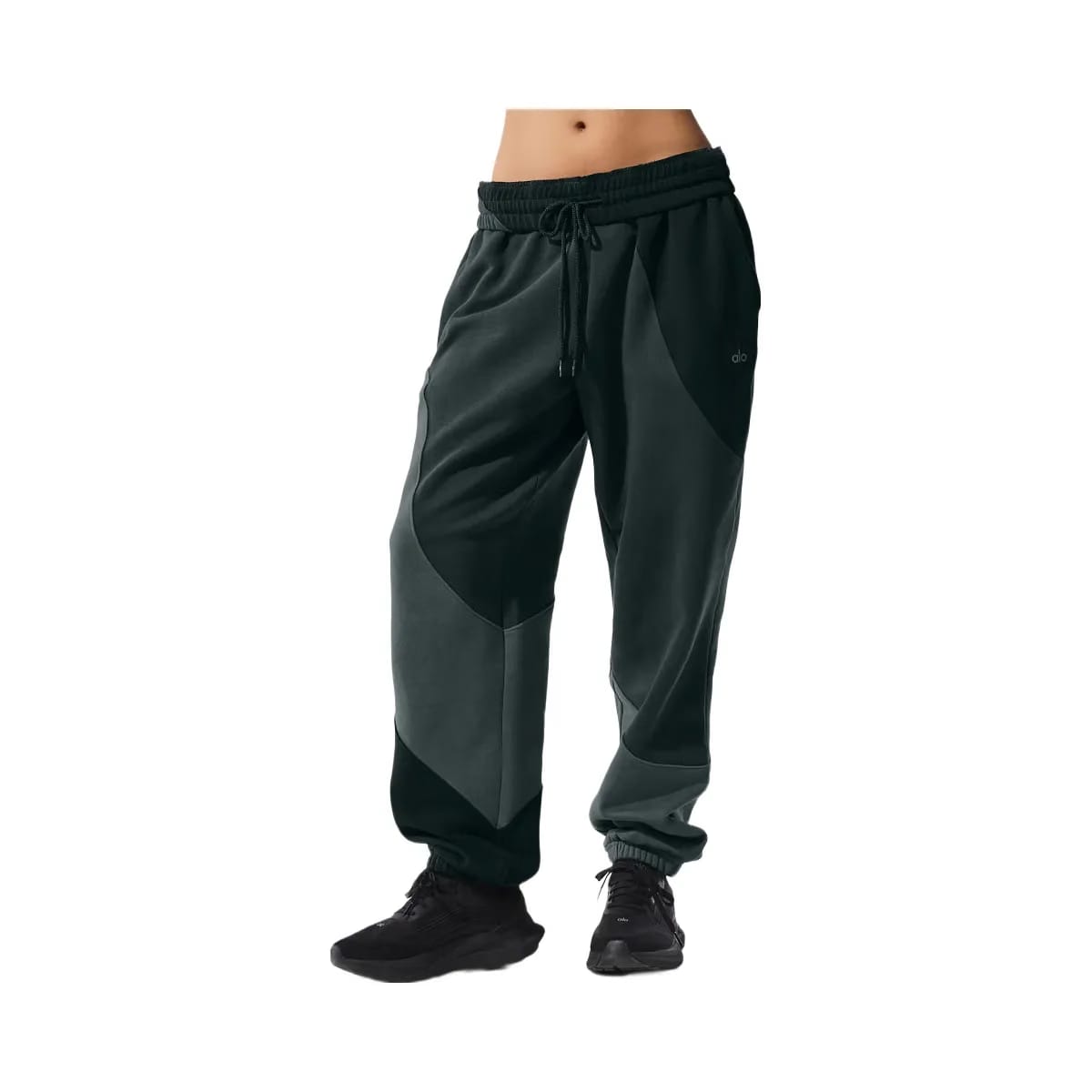 Alo Make Waves Sweatpant - Charcoal Green Tonal