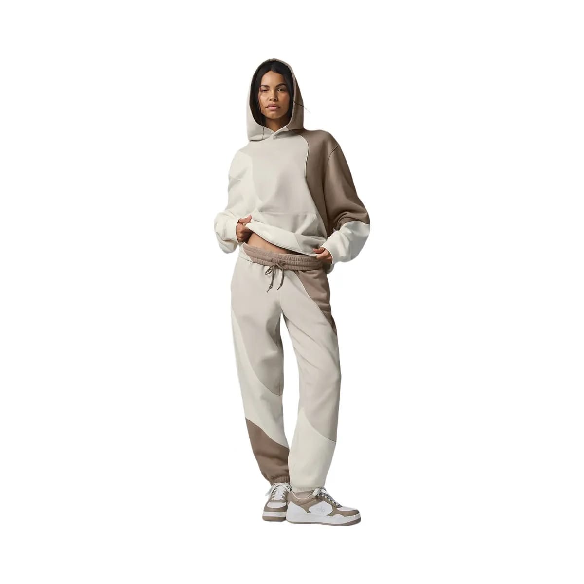 Alo Make Waves Sweatpant - Ivory/Bone/Gravel
