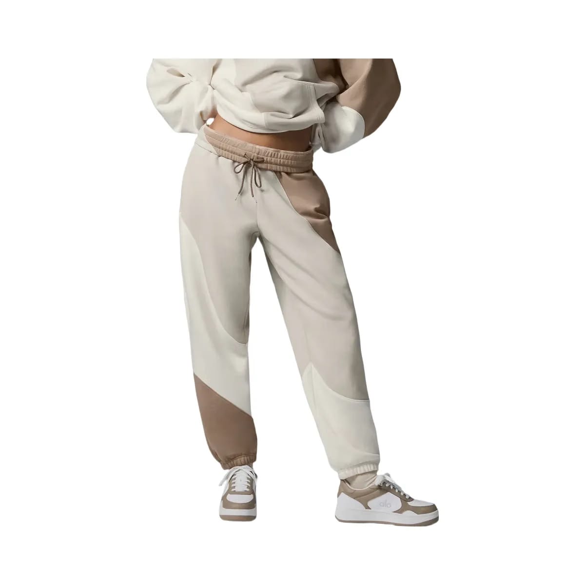 Alo Make Waves Sweatpant - Ivory/Bone/Gravel