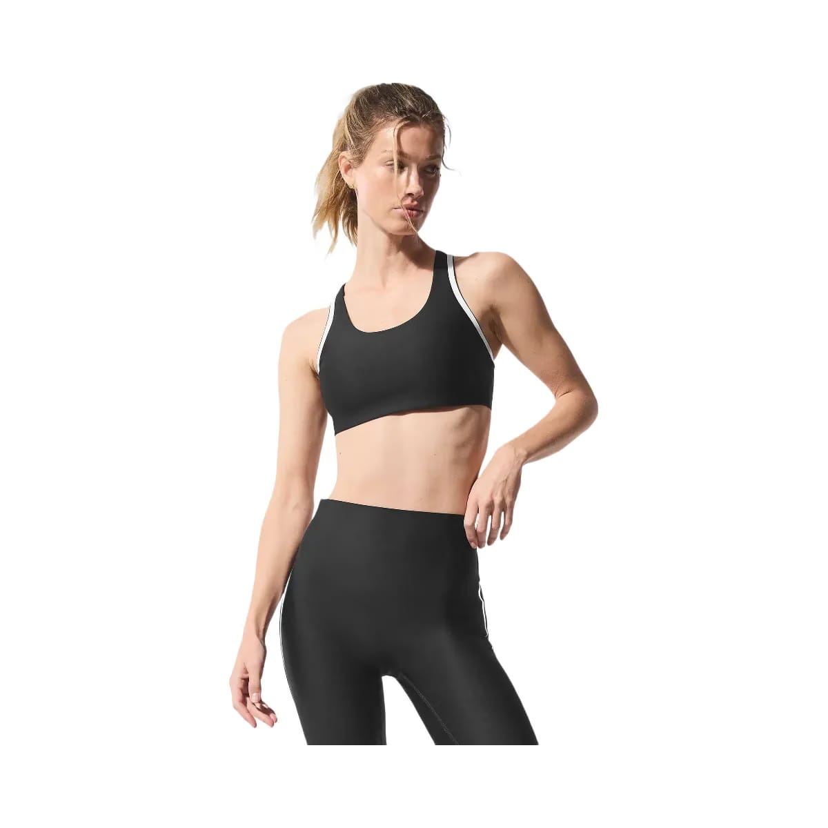 Alo Women's Airlift Super Sleek Contrast Bra - Black/White