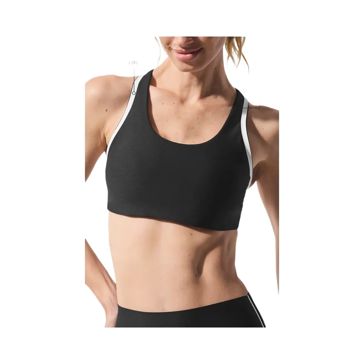 Alo Women's Airlift Super Sleek Contrast Bra - Black/White