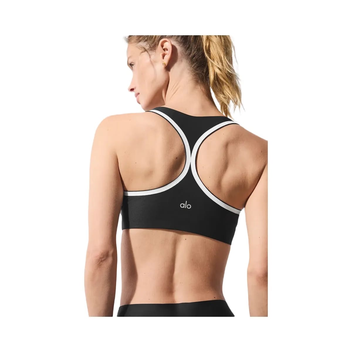 Alo Women's Airlift Super Sleek Contrast Bra - Black/White