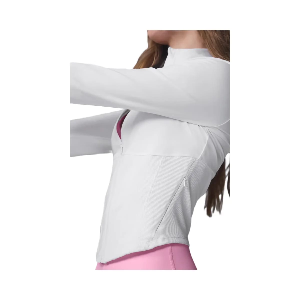 Alo Women's Airbrush Corset Full Zip Jacket - White