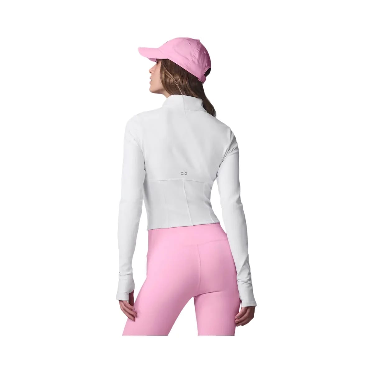 Alo Women's Airbrush Corset Full Zip Jacket - White