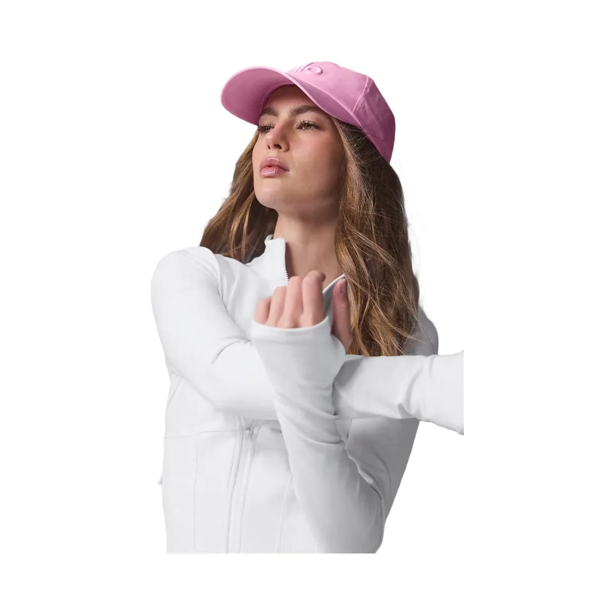 Alo Women's Airbrush Corset Full Zip Jacket - White