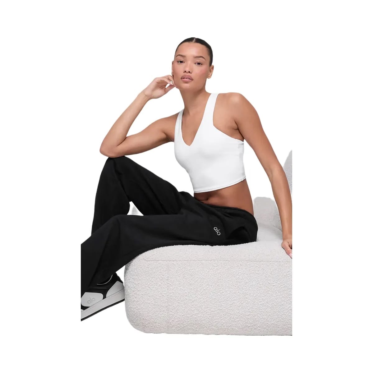 Alo Women's Airbrush Real Bra Tank - White