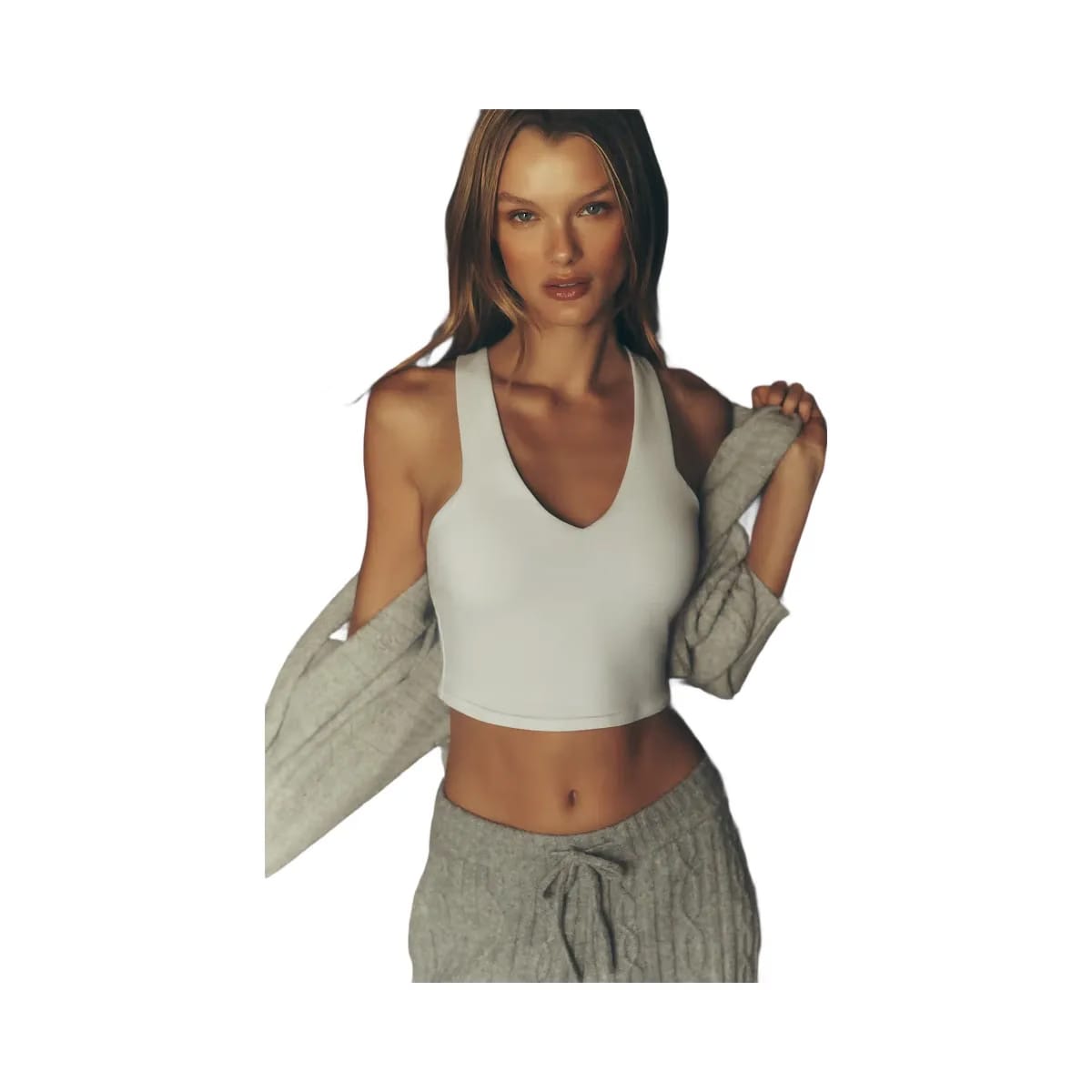 Alo Women's Airbrush Real Bra Tank - White