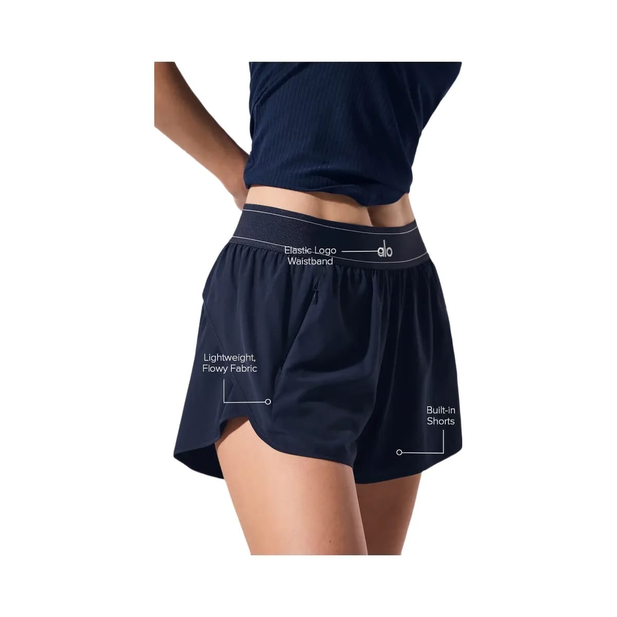 Alo Women's Match Point Short - Navy