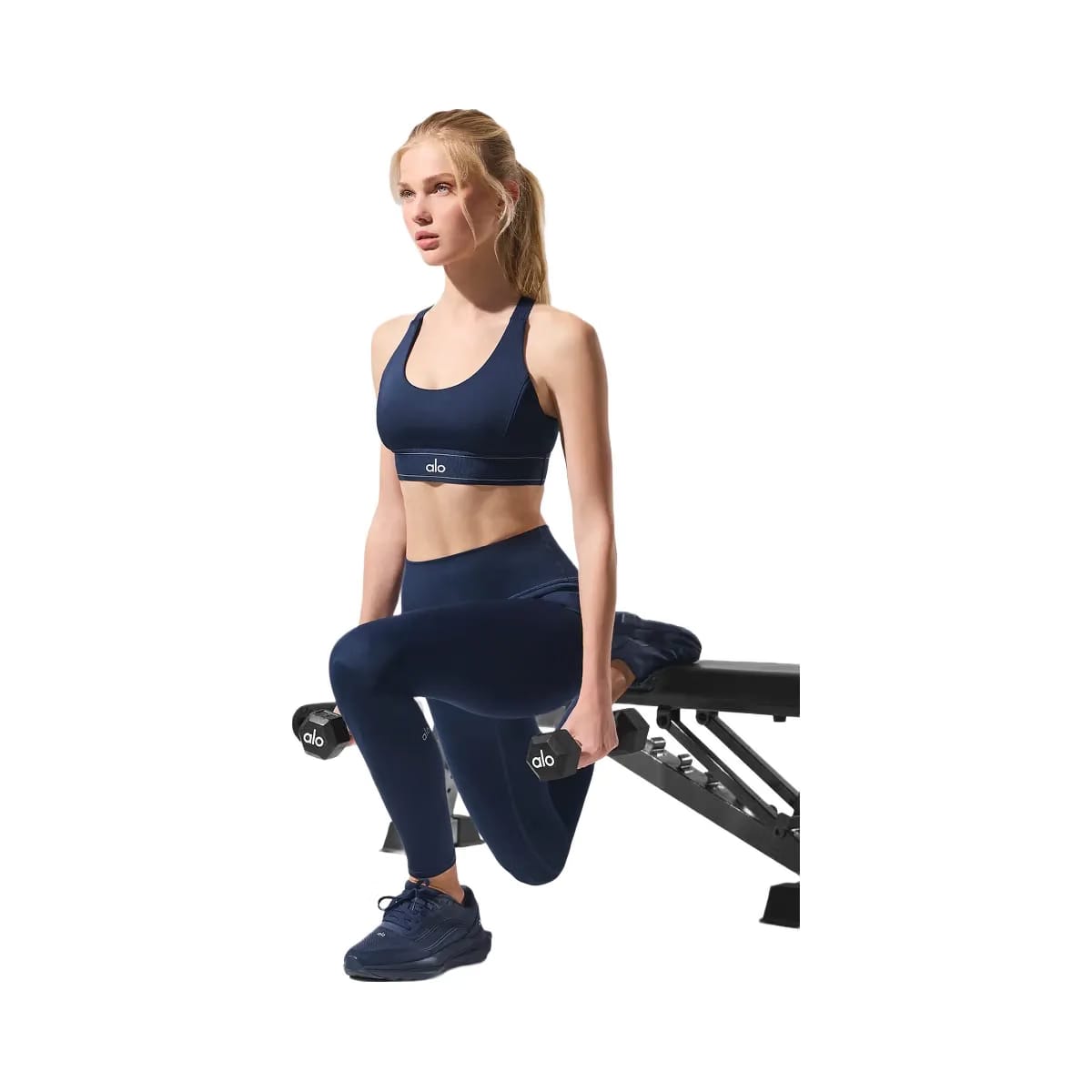 Alo Women's Airlift Suit Up Bra - Navy/Navy