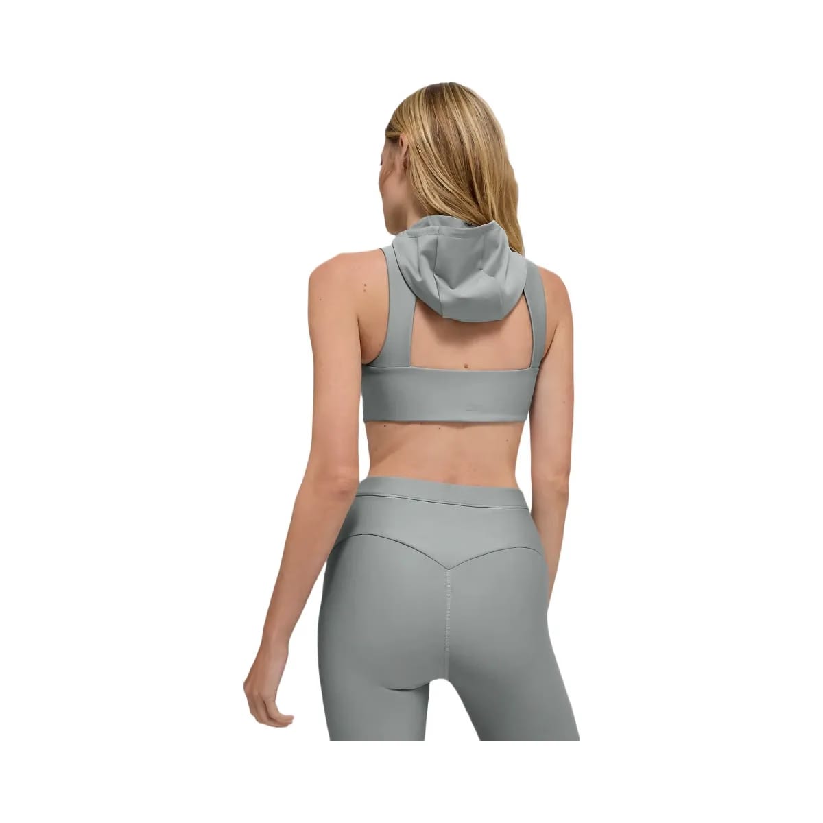 Alo Women's Airlift Light Speed Hooded Bra - Lunar Grey