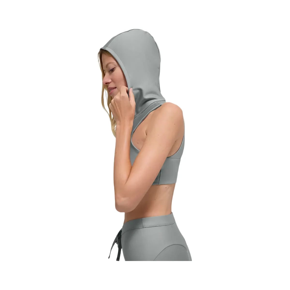 Alo Women's Airlift Light Speed Hooded Bra - Lunar Grey
