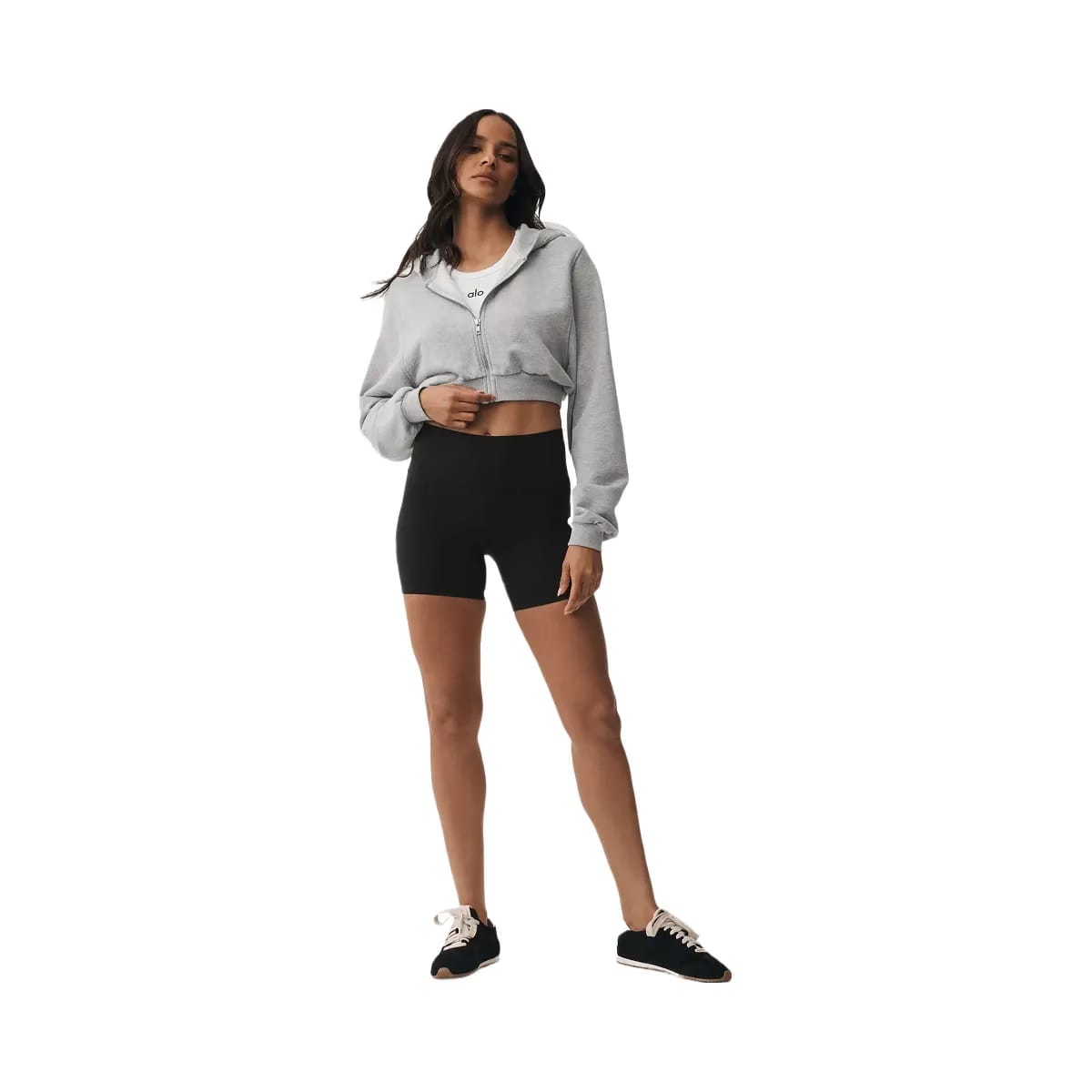 Alo Women's 5" Airbrush High-Waist Biker Short - Black