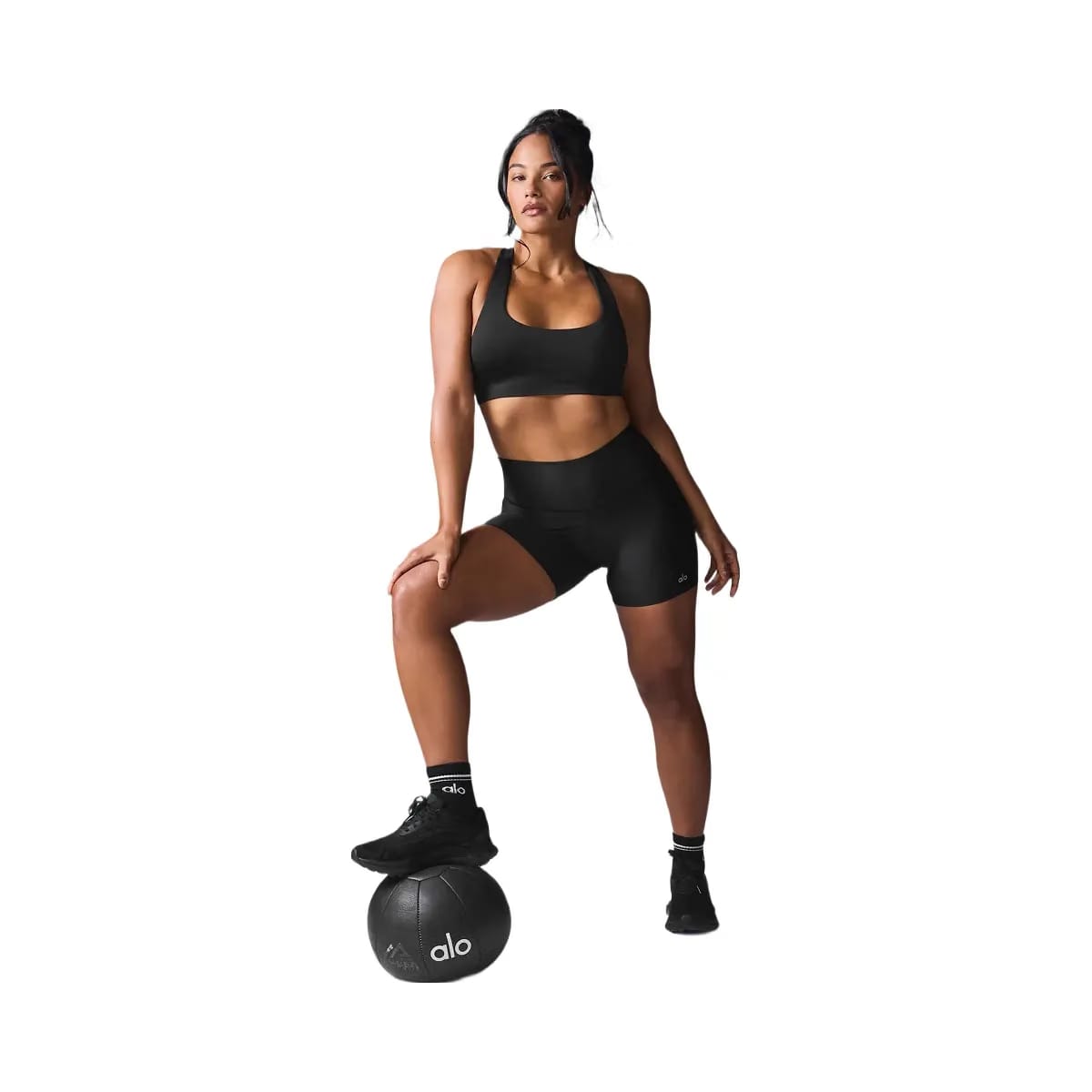 Alo Women's Airlift Advantage Racerback Bra - Black