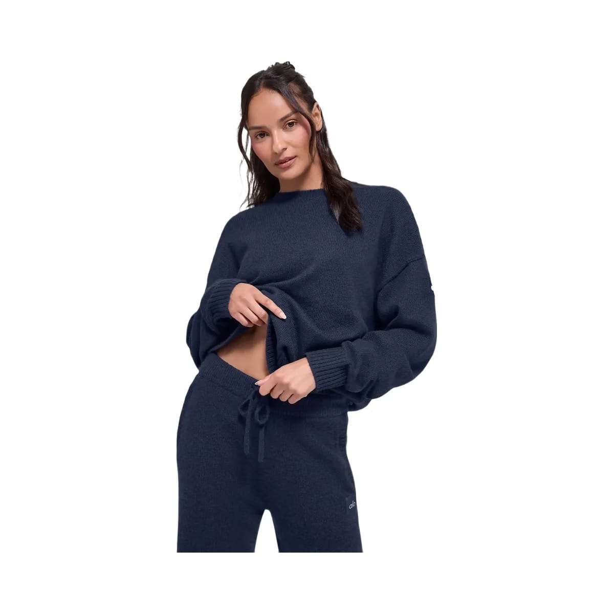 Alo Unisex Wool Cashmere New Class Crewneck Sweater - Navy