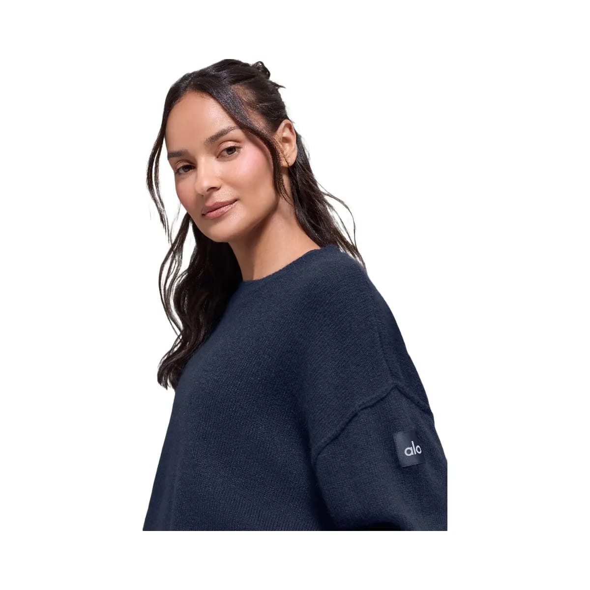 Alo Unisex Wool Cashmere New Class Crewneck Sweater - Navy